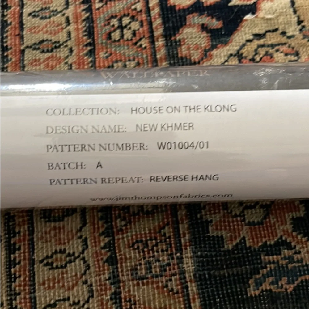 NEW Jim Thompson roll of wallpaper - HOUSE ON THE KLONG collection